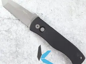 Protech E7T01 Black Org Emerson CQC7 Blasted Blade Plain Edge Chisel Tanto