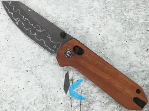 Civivi CC23073B-DS1 Yonder Damascus, Guibourtia Wood Handle