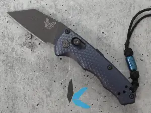 Benchmade 2950BK Partial Immunity, Automatic Folding Knife, Charcoal Grey