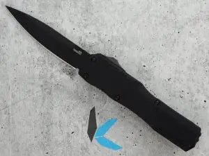 Kershaw Livewire 90000BLK OTF automatic Magnacut all black blade