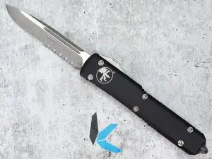 Microtech Ultratech S/E Stonewash Partial Serrated 121-11