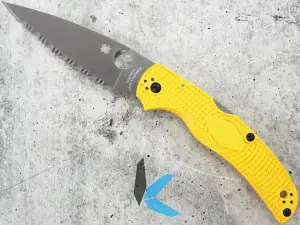 Spyderco C244SYL Native Chief Salt Yellow Serrated Edge