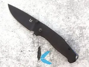 Fox Knives FX-528 B Pocket Knife Black Elmax Stainless & Black Carbon Fiber