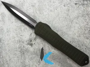 Heretic Knives H032-10A-GRN Manticore X Two Tone Black DE, OD Green Frag