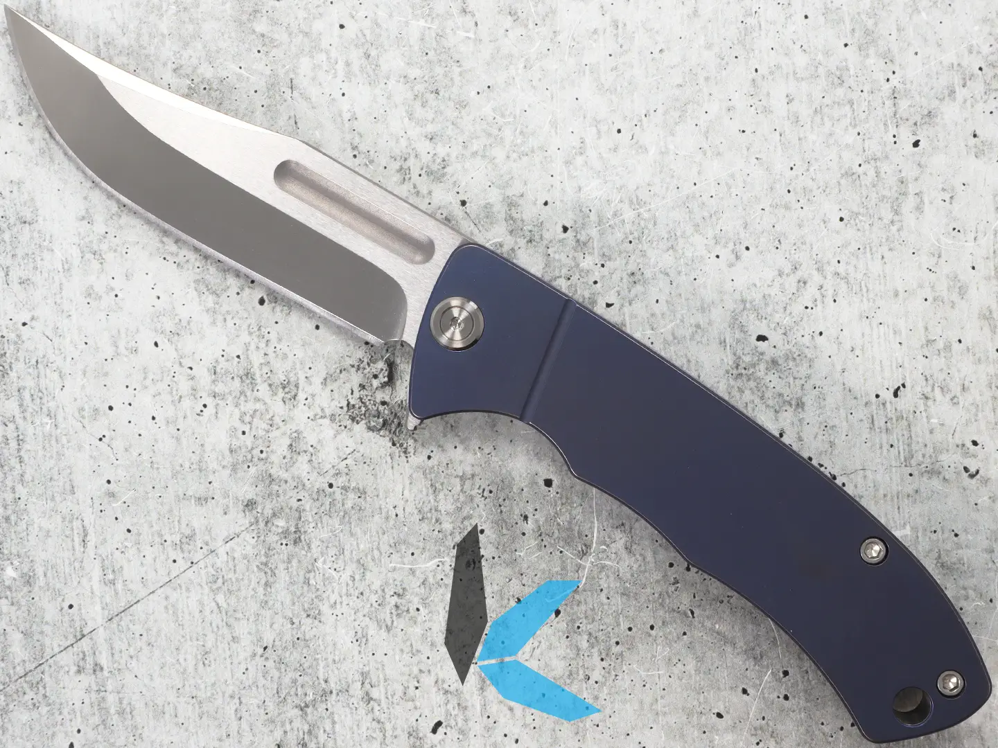 Used Vehement Mongrel S45VN, Blue with Box - Image 2