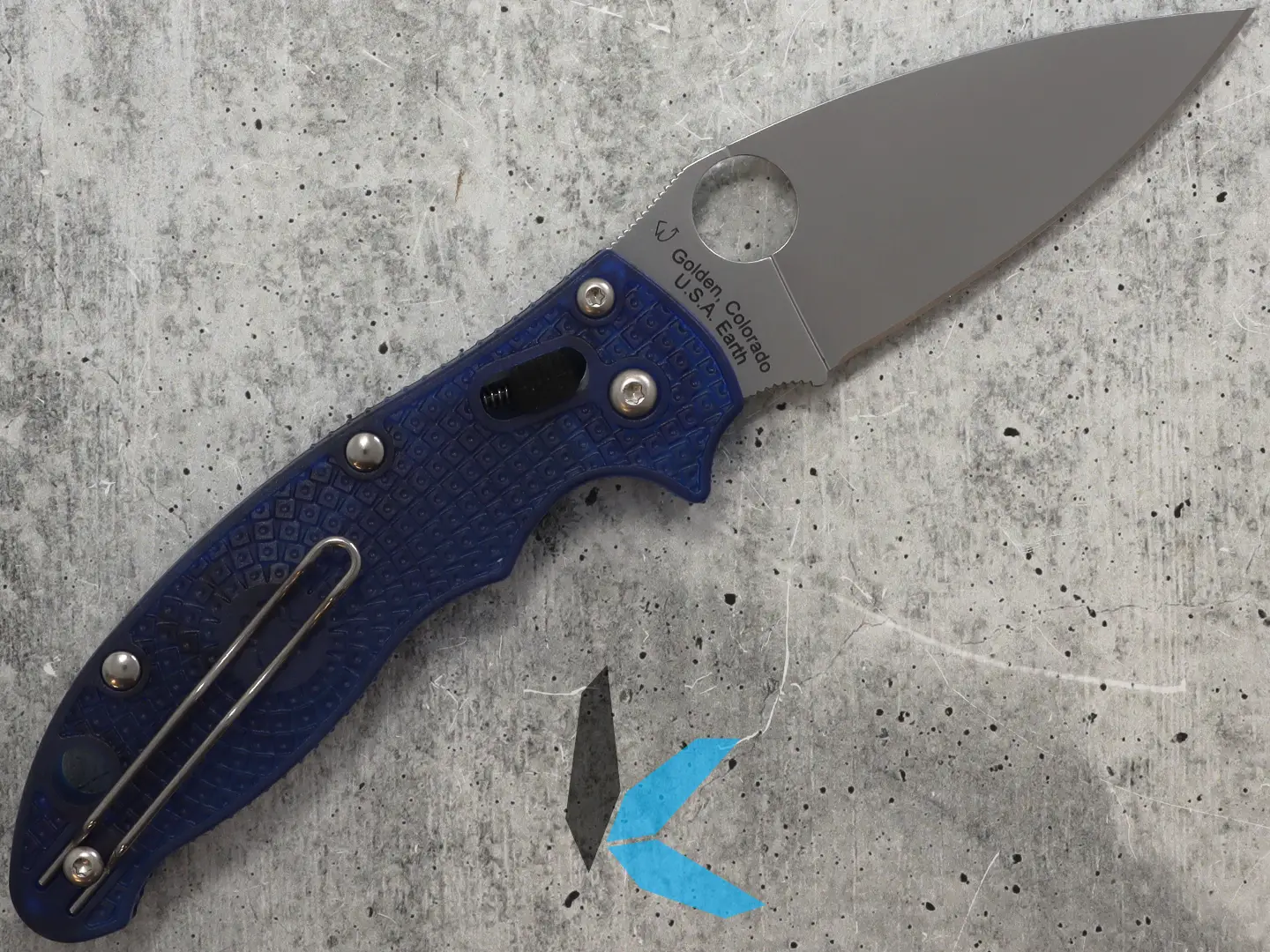 Spyderco C101PBL2 Manix 2 Blue Pln - Image 2