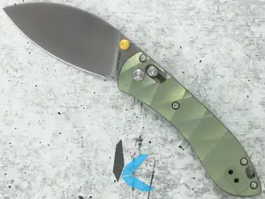 Vosteed Mini Nightshade A0220 S35VN Satin Blade Green Titanium Handle