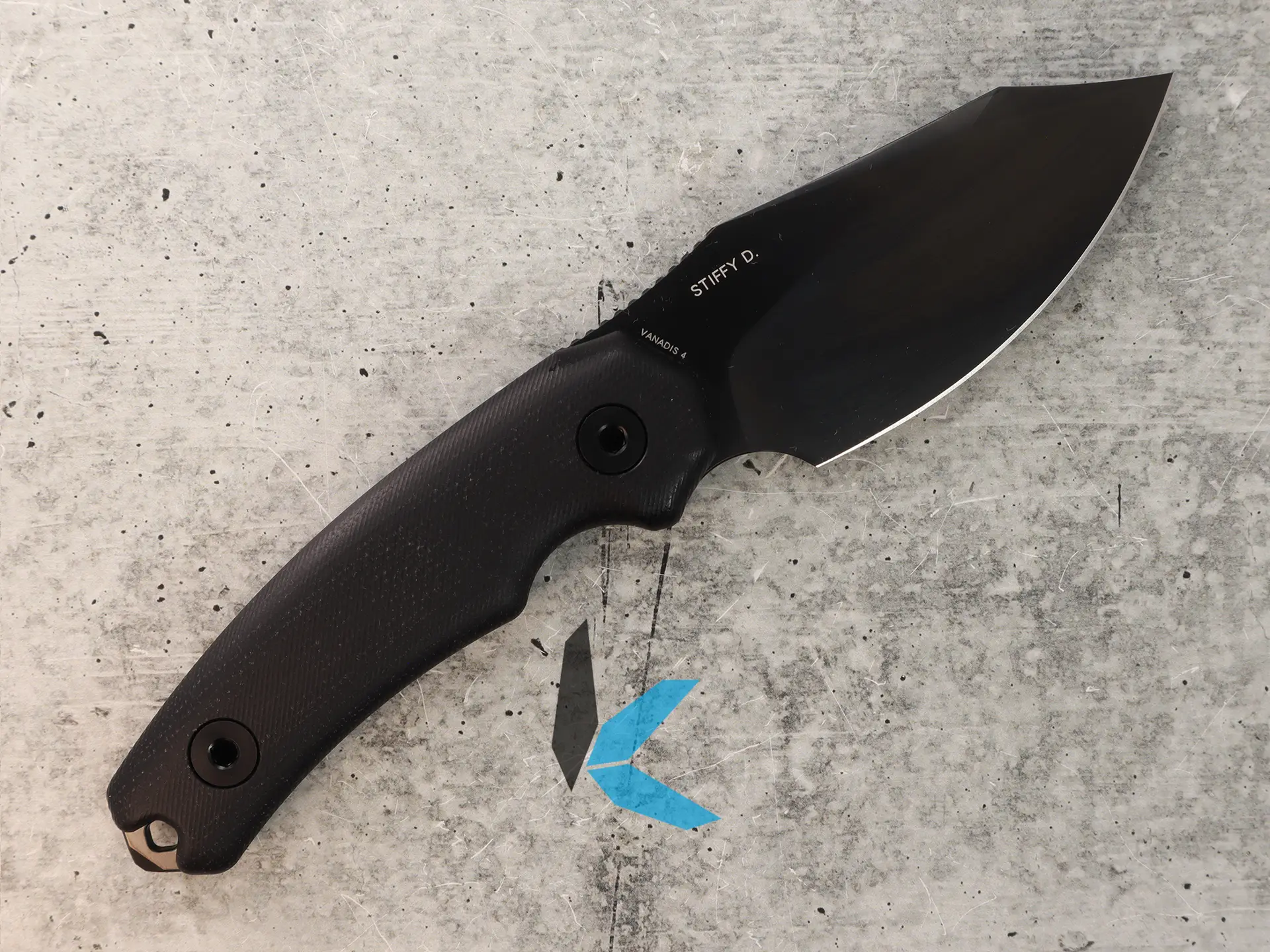 Kunwu Stiffy D. DLC Micarta Black Handle, (706BK-3) Fixed Blade Knife - Image 2