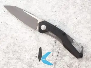 1220 2.5 in. Reverb Folding Knife Two-Tone Sheepsfoot Blade G10 Handle with Carbon Fiber Overlay