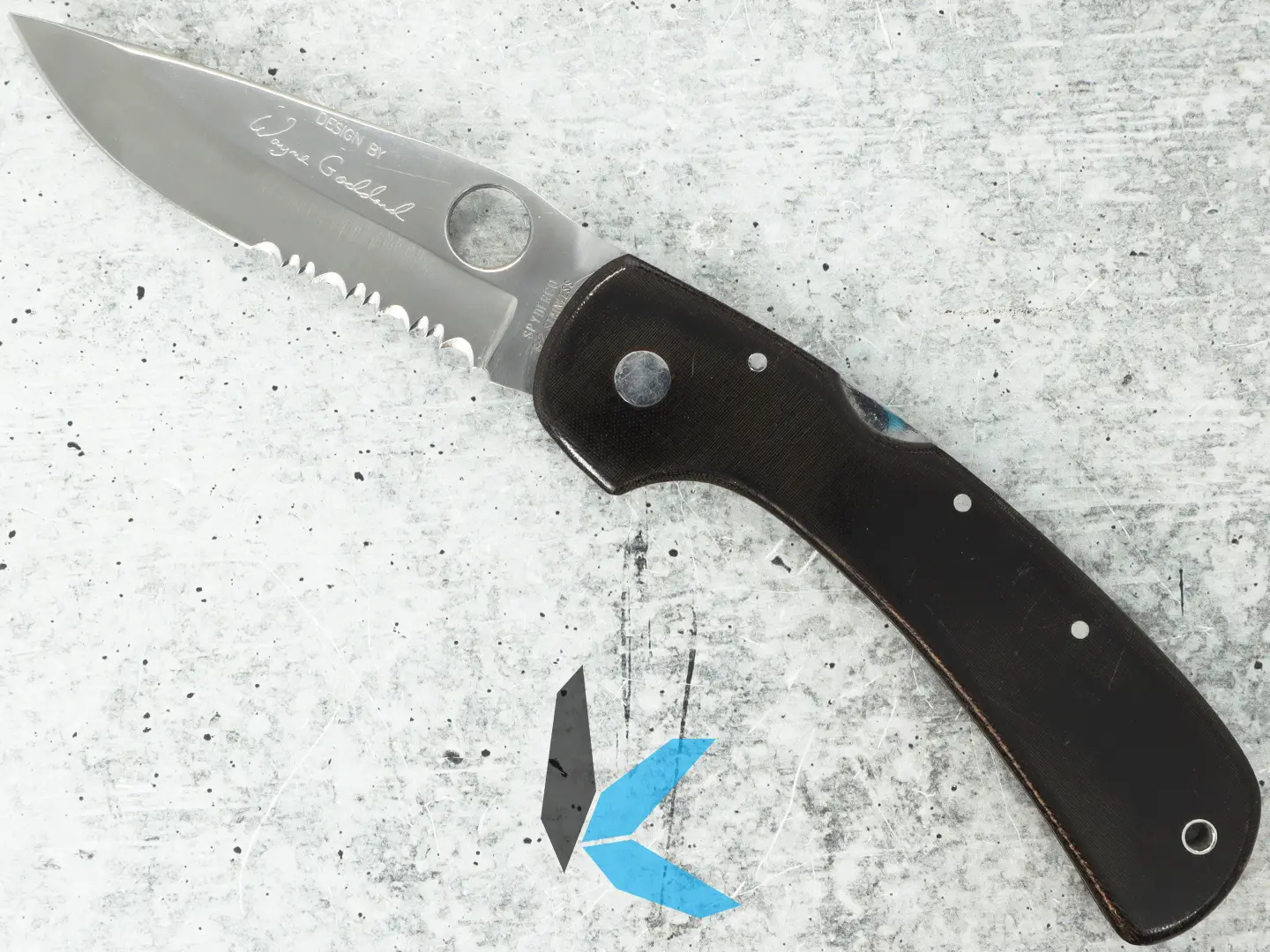 Used Spyderco C16PS Wayne Goddard Design, G2 Steel, Micarta Handles, no Box