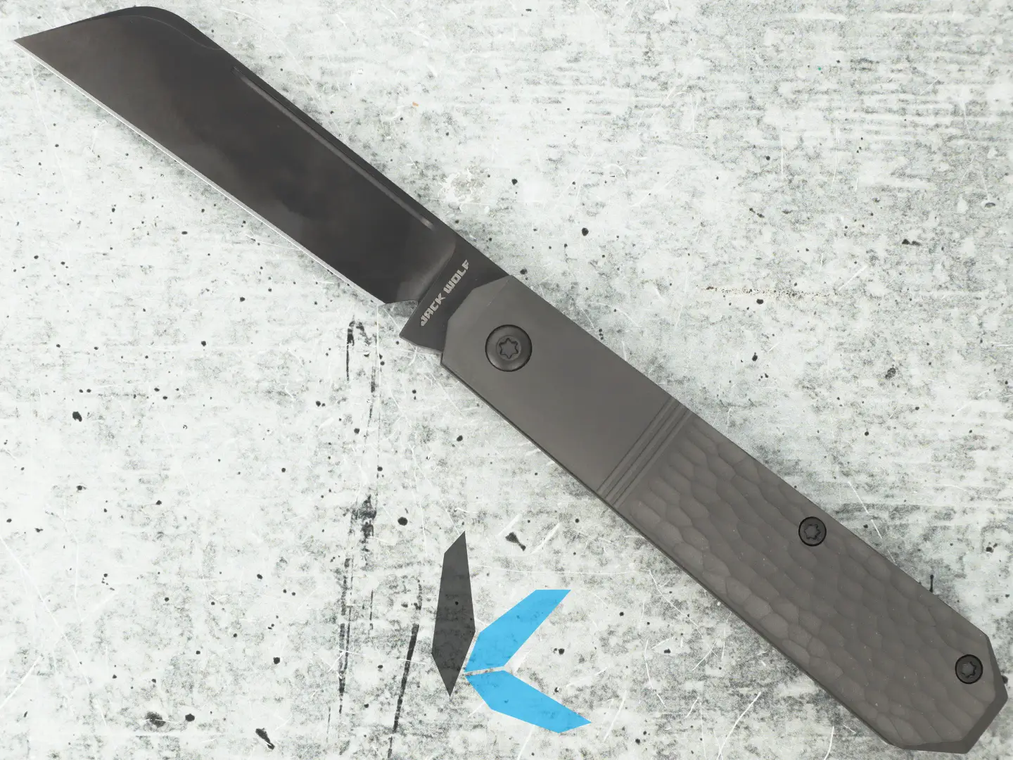 Used Jack Wolf Knives MIDNI-02-TI-JIG-REV-TUX Midnight Jack with Box and Can - Image 2