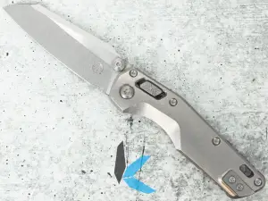 Microtech 210M-10MS4 MSI Mini RAM-LOK Marfione Select Stonewash Finish, Titanium w/ Purple Titanium Accent