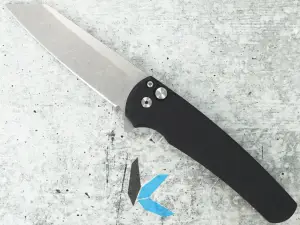 Used Protech Malibu, Black Handle 20CV Blade Steel no Box