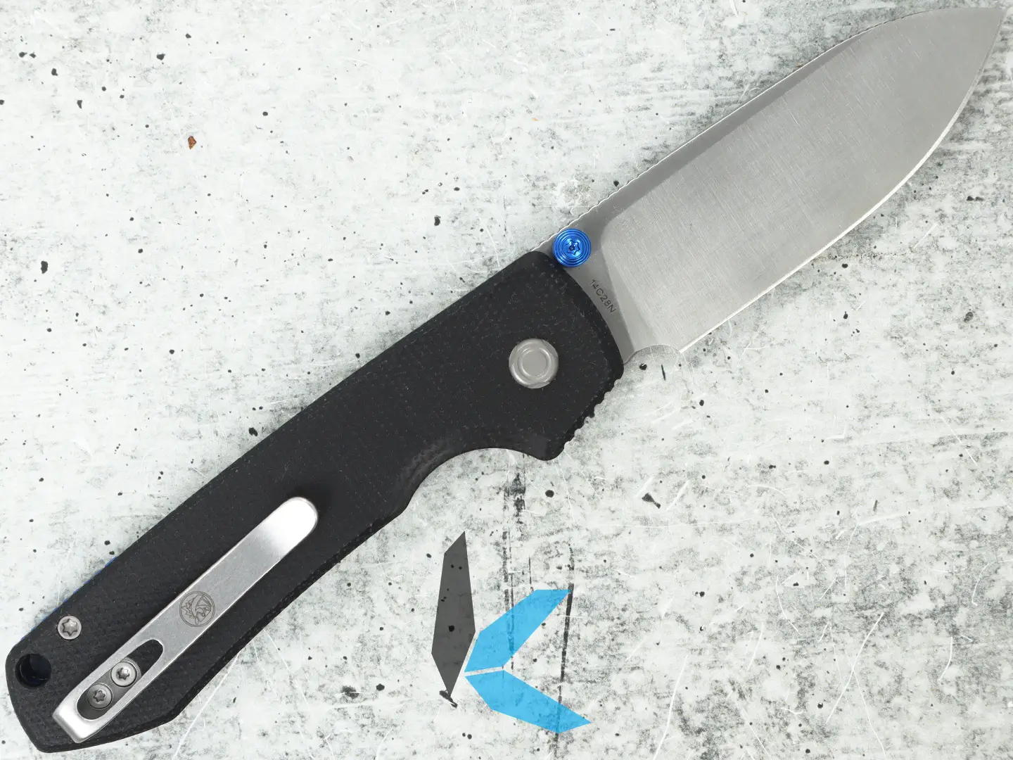 Vosteed A2903 Raccoon 14C28N Satin Blade, Black Micarta Handle - Image 2