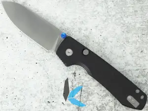 Vosteed A2903 Raccoon 14C28N Satin Blade, Black Micarta Handle